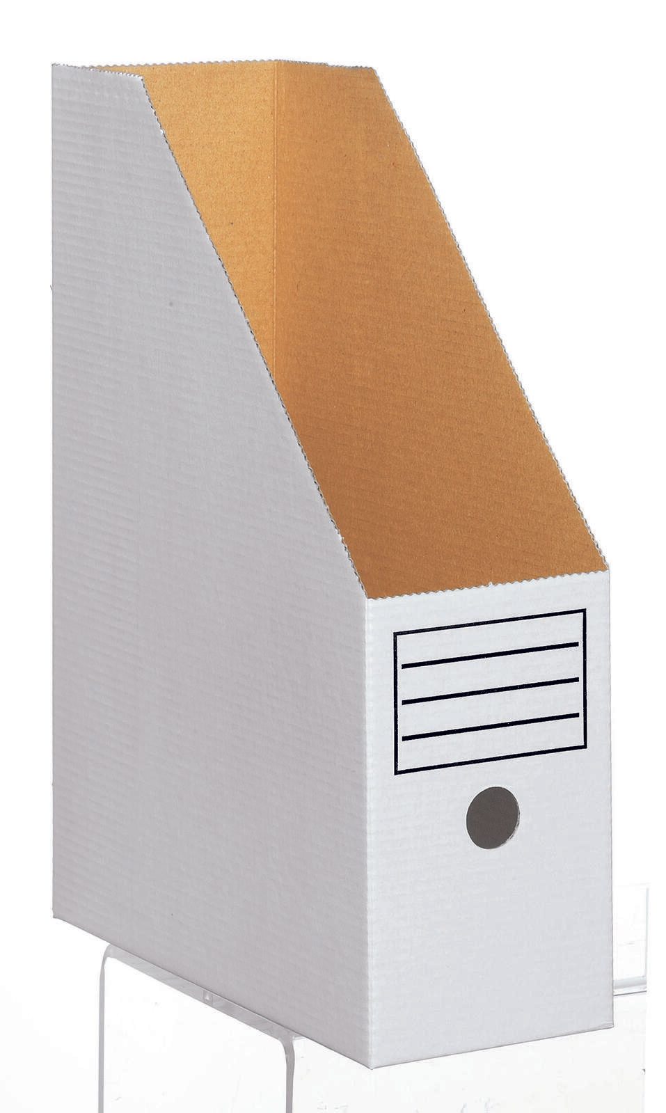 Top-Print Archiv-Stehsammler Wellpappe weiß , DIN A4 561F-01K10