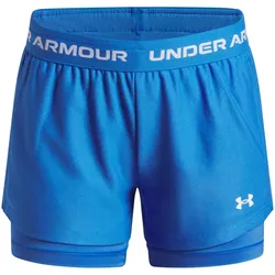 UNDER ARMOUR Tech Play Up 2in1 Trainingsshorts Mädchen 402 - blue atlantis/blue atlantis/white M (137-149 cm)