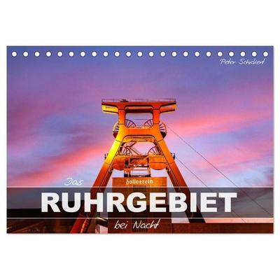 Das Ruhrgebiet bei Nacht (Tischkalender 2027 DIN A5 quer), CALVENDO Monatskalender