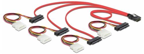 Delock Festplatten Anschlusskabel [1x Mini SAS-Stecker (SFF-8087) - 4x SAS-Buchse (SFF-8482), Molex 4pol Stecker] 1.00m