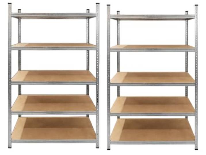 Pro&Basics 2er Pack Schwerlastregal 200x100x60cm Metallregal 100KG Fachlast