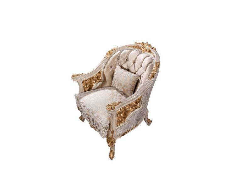 Xlmoebel Sessel Chesterfield Sessel von XLMOEBEL, gemustert, Textil, Barockarmlehnen (1-St., Chesterfield-Sessel), Made in Europa