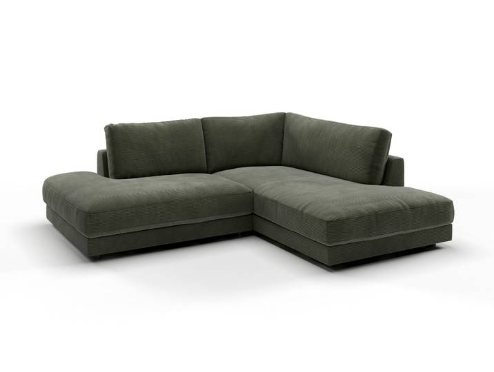 Candy High End 2.0 Ecksofa Cord/Komfortschaum mit Feder-Inlett
