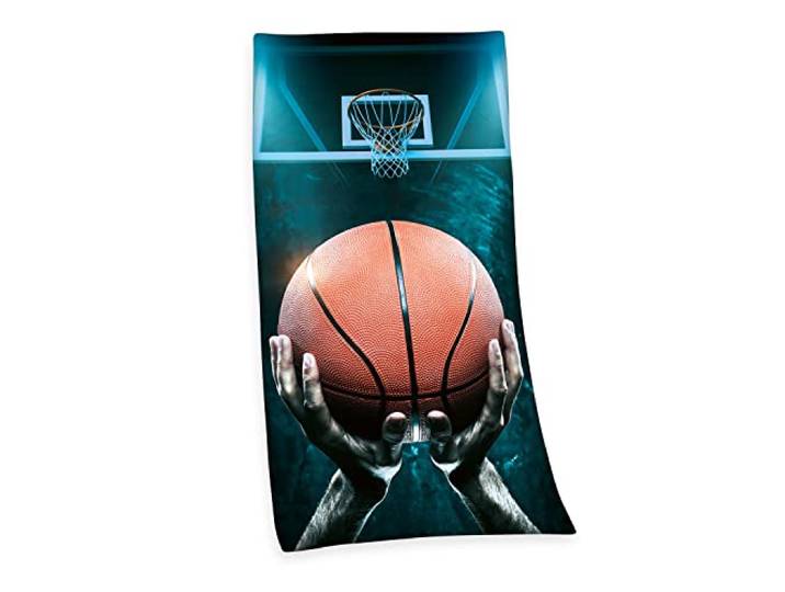 Herding Serviette de Bain en Velours Basketball\, 75 x 150 cm\, 100% Coton/Velours