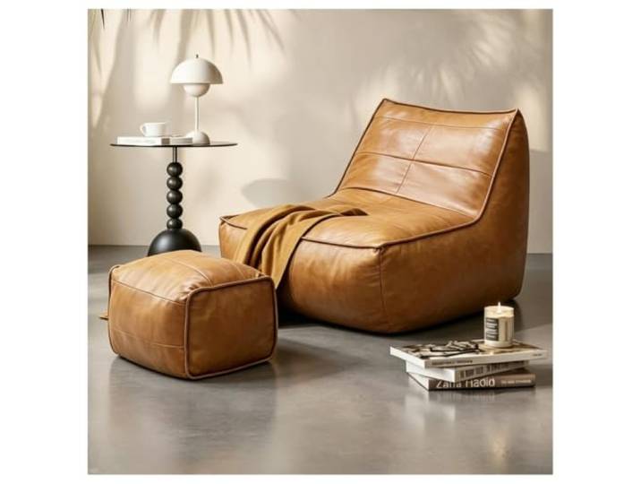 LOBO OFFICE Sessel mit Hocker,platzsparend für modernes Wohnzimmer Formschlüssige Körperanpassung, integrierter Hocker für Beinauflage, schlankes Linien-Design, kompakte Bauweise, passend zu v