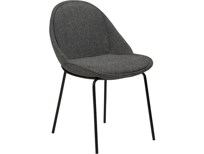 DAN-FORM Stuhl 2er-Set Arch grau/schwarz Stoff