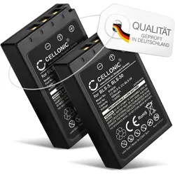 Cellonic Akku für Olympus OM System OM-5, OM-D E-M10 Mark II, IV, III, E-450, E-M5 (Kamera Akku), Kamera Stromversorgung, Schwarz
