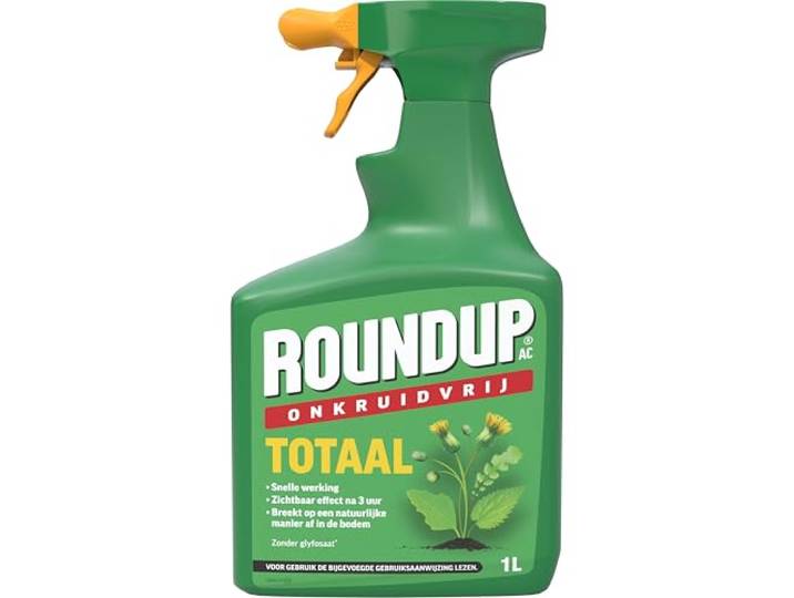 Roundup Totaal Onkruidvrij - Kant en klare spray - Azijnzuur - 1 liter is voldoende voor 10m² - Zichtbaar na 3 Uur
