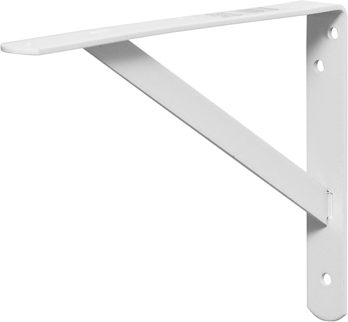 Heavy Duty Plankbeugels Wit - Wandmontage Steunen voor Rekken - Gelegeerd Staal - Diepte: 255 cm