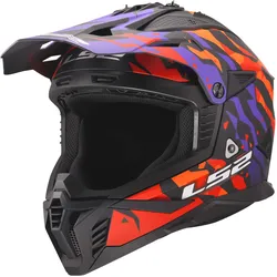 LS2 MX708 Fast II Grotesk Crosshelm lila-orange 06 - 2XL (63/64)