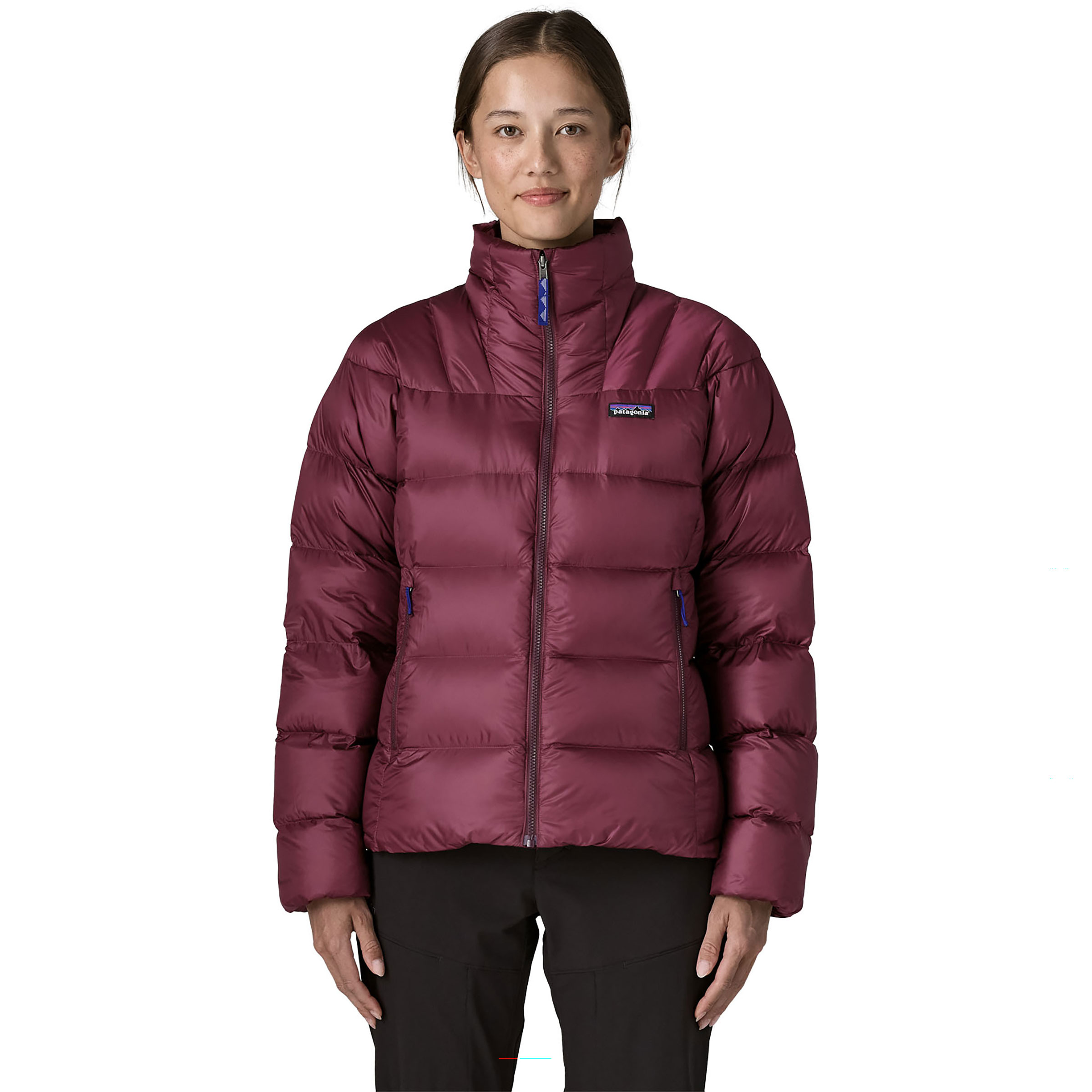 Patagonia Fitz Roy Down Damen Isolationsjacke blau Größe S Alpinklettern | Bergsteigen | Hochtour Klein verpackbar Wasserabweisend