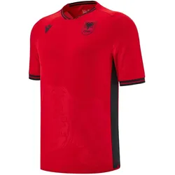 Macron, Unisex, Fussballtrikot, Albanien Trikot (XXL), Schwarz, Orange, Rot