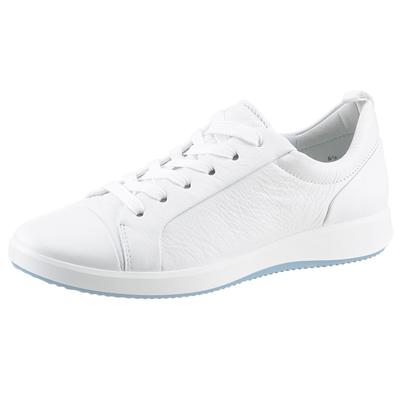 Sneaker ARA "ROMA", Damen, Gr. 2,5, atmungsaktiv, weiß, Glattleder, unifarben, Schuhe Sneaker, Freizeitschuh, Halbschuh, Schnürschuh mit High Soft Fußbett, G-Weite