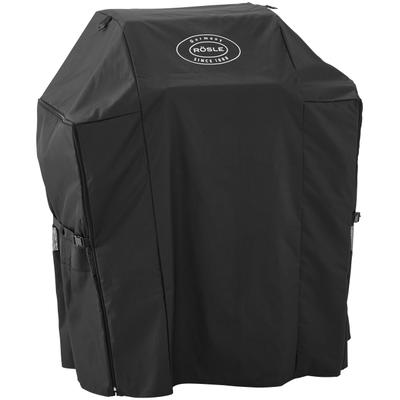 Grill-Schutzhülle RÖSLE "VIDERO, 25517", schwarz, B:51,5cm H:111cm L:138,6cm, Polyester, Planen, für BBQ-Station, 100% Polyester mit PU-Beschichtung, Reißverschluss