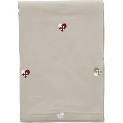 Christmas Hearts Embroidery Tischdecke 140 x 270 cm rosa-braun