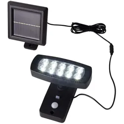 Wandleuchte Außenleuchte Solarleuchte LED Bewegungsmelder Schwarz H 17 cm
