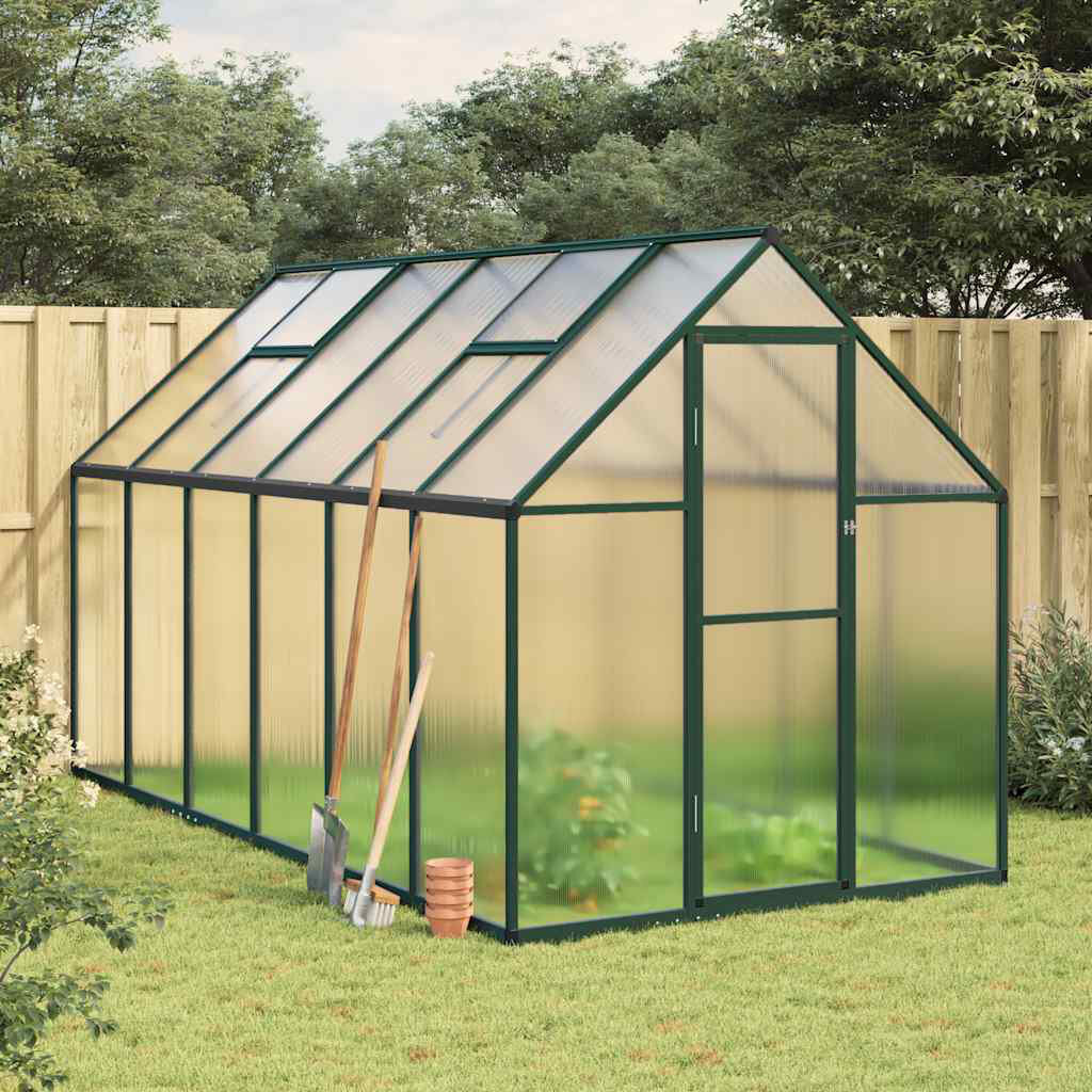 Dakota Fields Charika 14.5 Ft W x 5.5 Ft D Greenhouse Green 195cm H x 334cm W x 169cm D