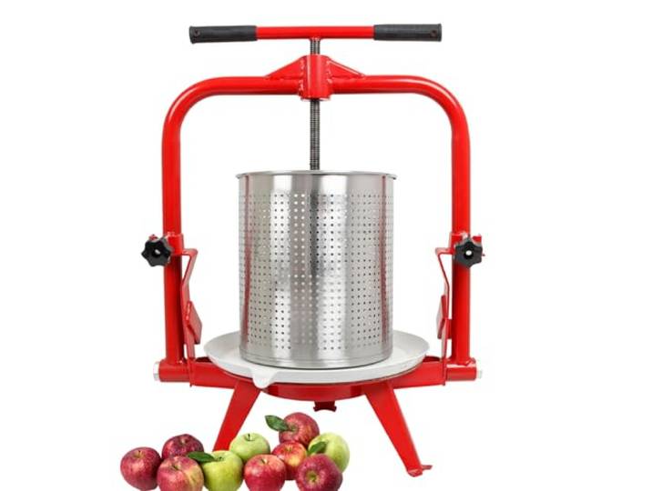 HOME It® Manualle Entsafter 14 L. auf Edelstahl - Manualle Saftpresse für Obst und Gemüse, Stahl
