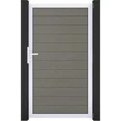 GroJa Solid Steckzaun Universal Tor Grau