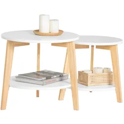 COUCHTISCH 2er Set Weiß