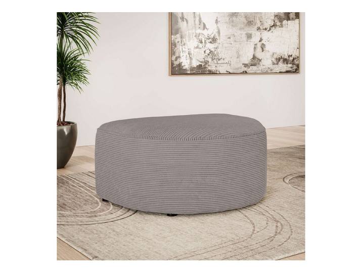 OTTO home Polsterhocker ADELLA passed zur Serie, Maße B/T/H: 92/69/43 cm, Hocker mit Wellenunterfederung, runde Form, auch in Cord