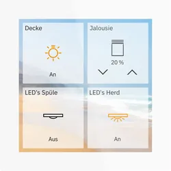 MDT KNX Glas Touch Smart Plus 4 Zoll, KNX Data Sec GTS-P4TW.01S