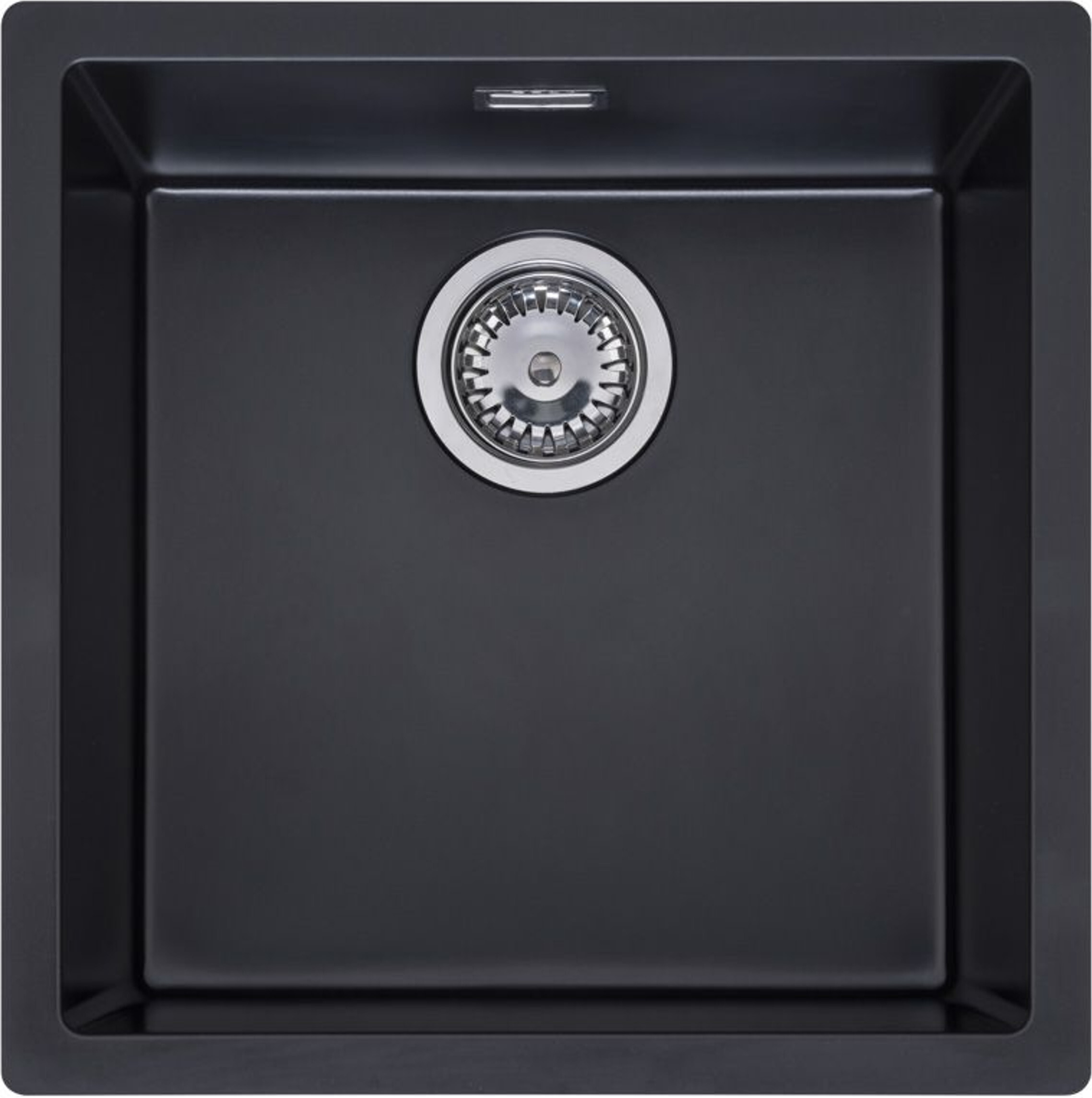 Reginox R34651 Flächenbündige Regi Granit Spüle TEXEL 40x40 (L) PURE Black ab 50 cm Schrankbreite