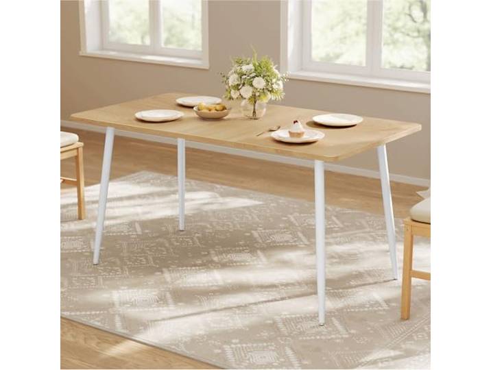 VASAGLE Esstisch, Küchentisch, 100 kg belastbar Esszimmertisch, Küchentisch, für Esszimmer, Büro, Arbeitszimmer, rustikal und modern, goldeichenfarben, Island KDT100N01