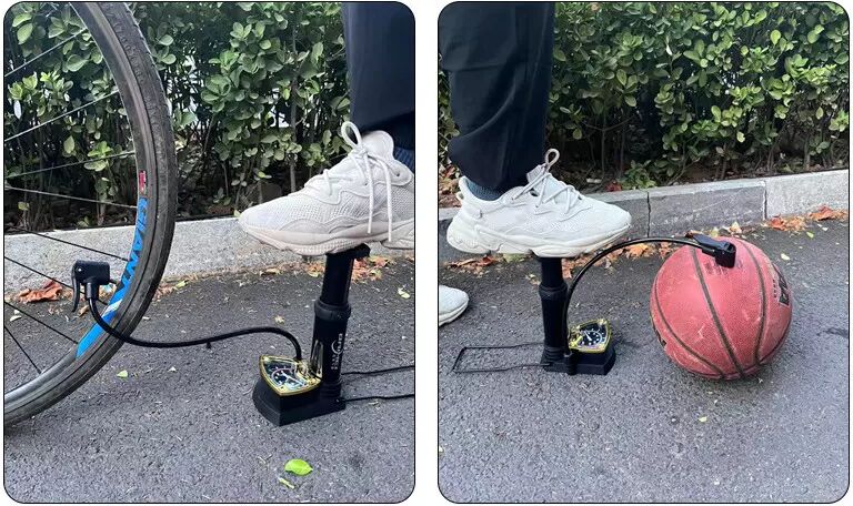 INF Mini Fußpumpe Fahrradpumpe - Kompakt & Leistungsstark (Modell 4515)