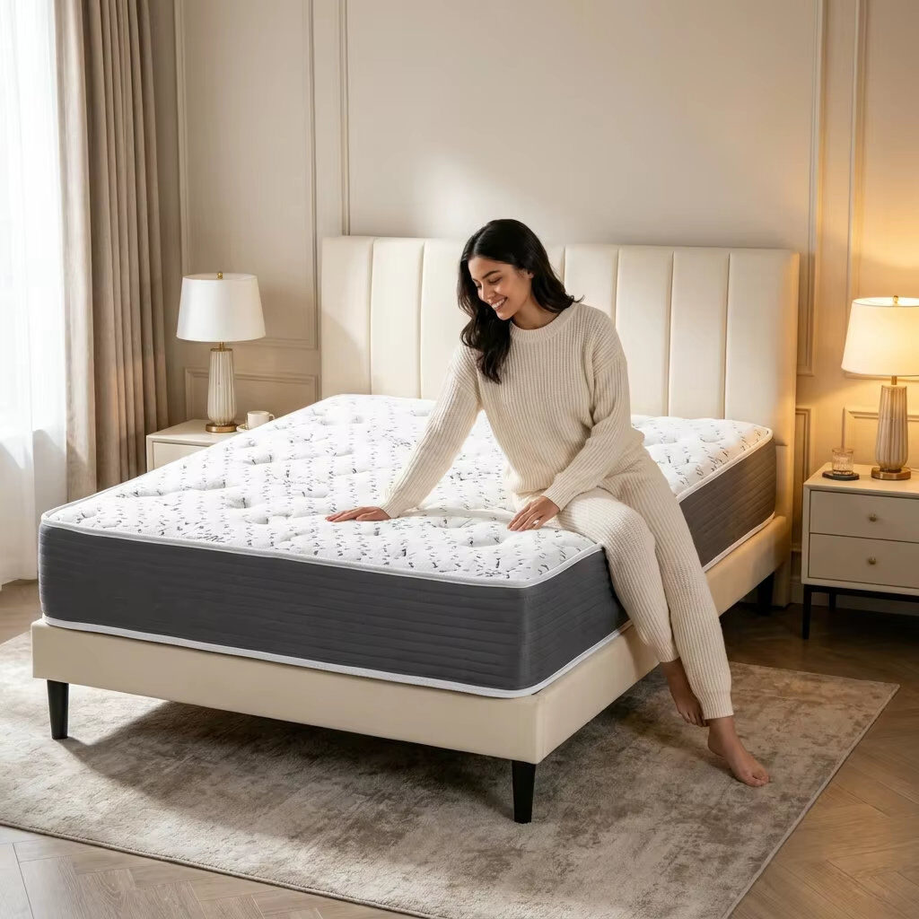 Langfang Liu tai Furniture Orthopedic 27cm Deep Pocket Spring Mattress ,Superior Spinal Support and Pressure Relief with Reinf Double (4'6)