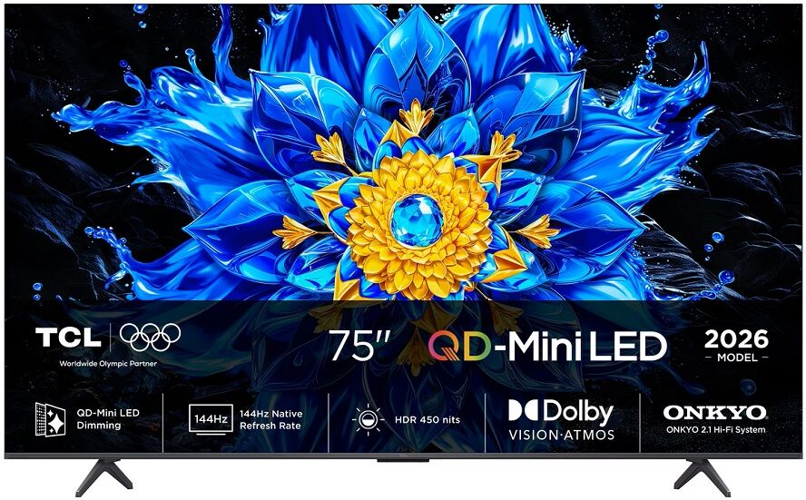 Smart TV QD-Mini LED 75" P8L Series 75P8L (2026) 4K Ultra HD Google TV - TCL
