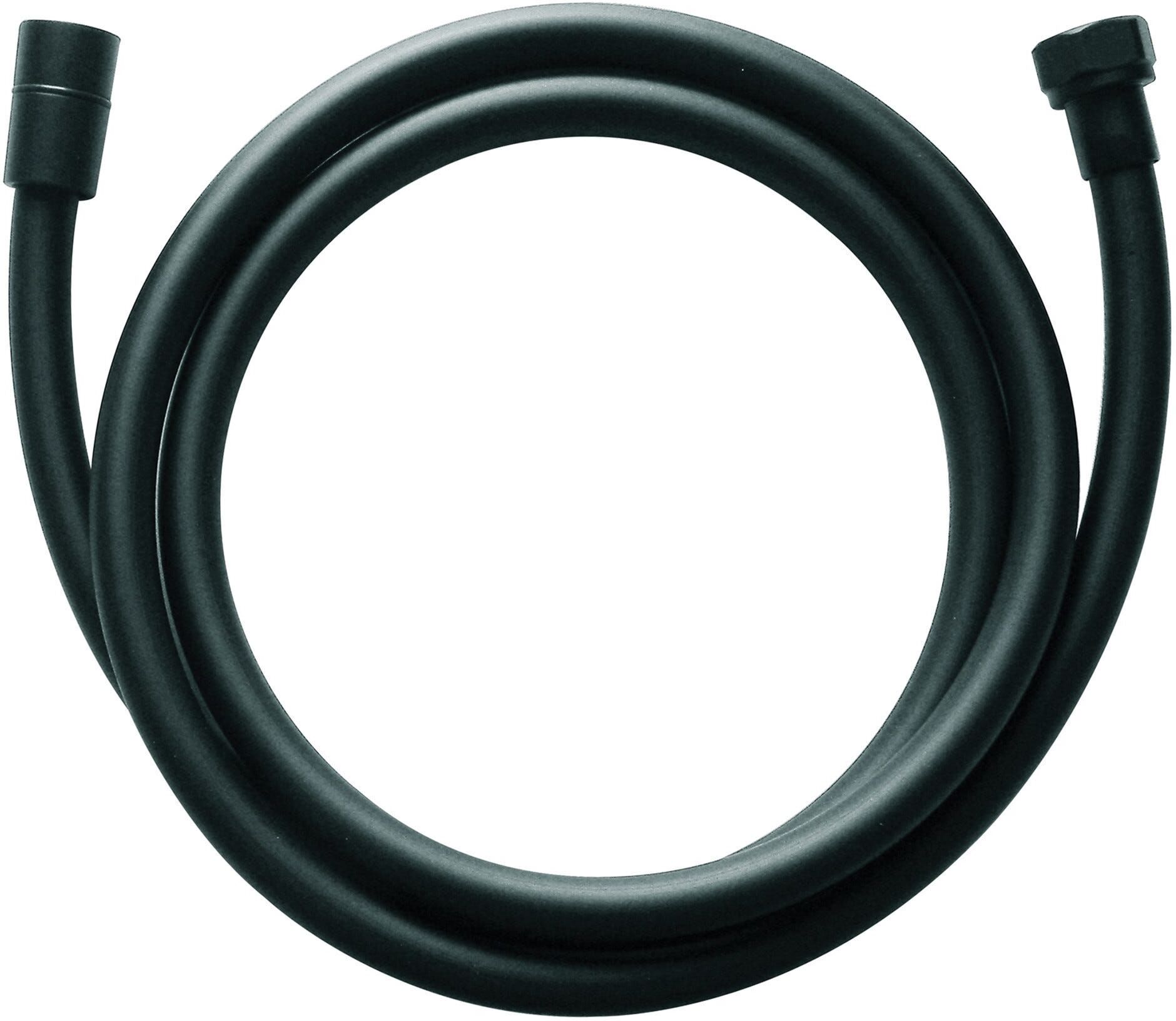 Tecom FLESSIBILE DOCCIA  175 cm NERO OPACO PLASTIFICATO ANTIPIEGA