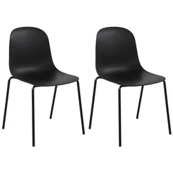 CLP 2er Set Stuhl Hardin   Farbe: schwarz