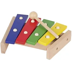 Goki Holz-Xylophon 4 Töne (Deutsch, Englisch, Französisch, Italienisch)