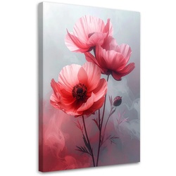 LEINWANDBILDER, Zarte rote botanische Blumen