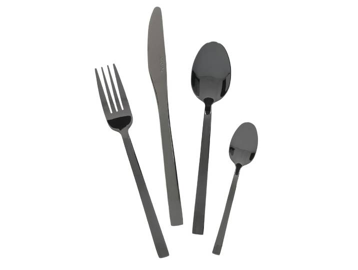 Ciara Diseno Set de couverts 16 pièces PVD noir