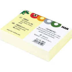 HAN Karteikarten für Croco A8 gelb liniert VE=10x100 Stück