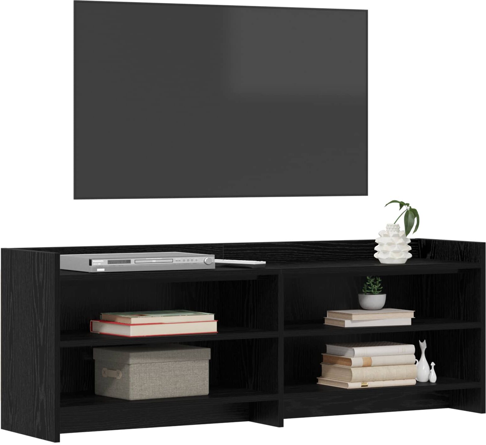 vidaXL Meuble TV 130 x 33 x 47 cm Chêne noir