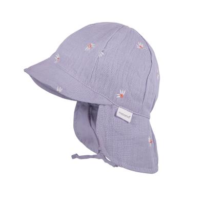 Schirmmütze MAXIMO, Jungen, Gr. 47, lila (flieder, margerite), Web, Baumwolle, unifarben, Mützen, graumeliert, Auto-Stickerei, Musselin, zum Binden