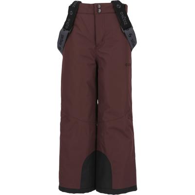 Skihose ZIGZAG "Provo", Jungen, Gr. 110, EURO-Größen, braun (dunkelbraun), 100% Polyester, unifarben, lang, Hosen Skihose, mit 10.000 mm Wassersäule