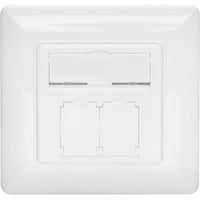 Frontplatte + Einbaurahmen für Multimedia/Keystone, Frontpanel weiß