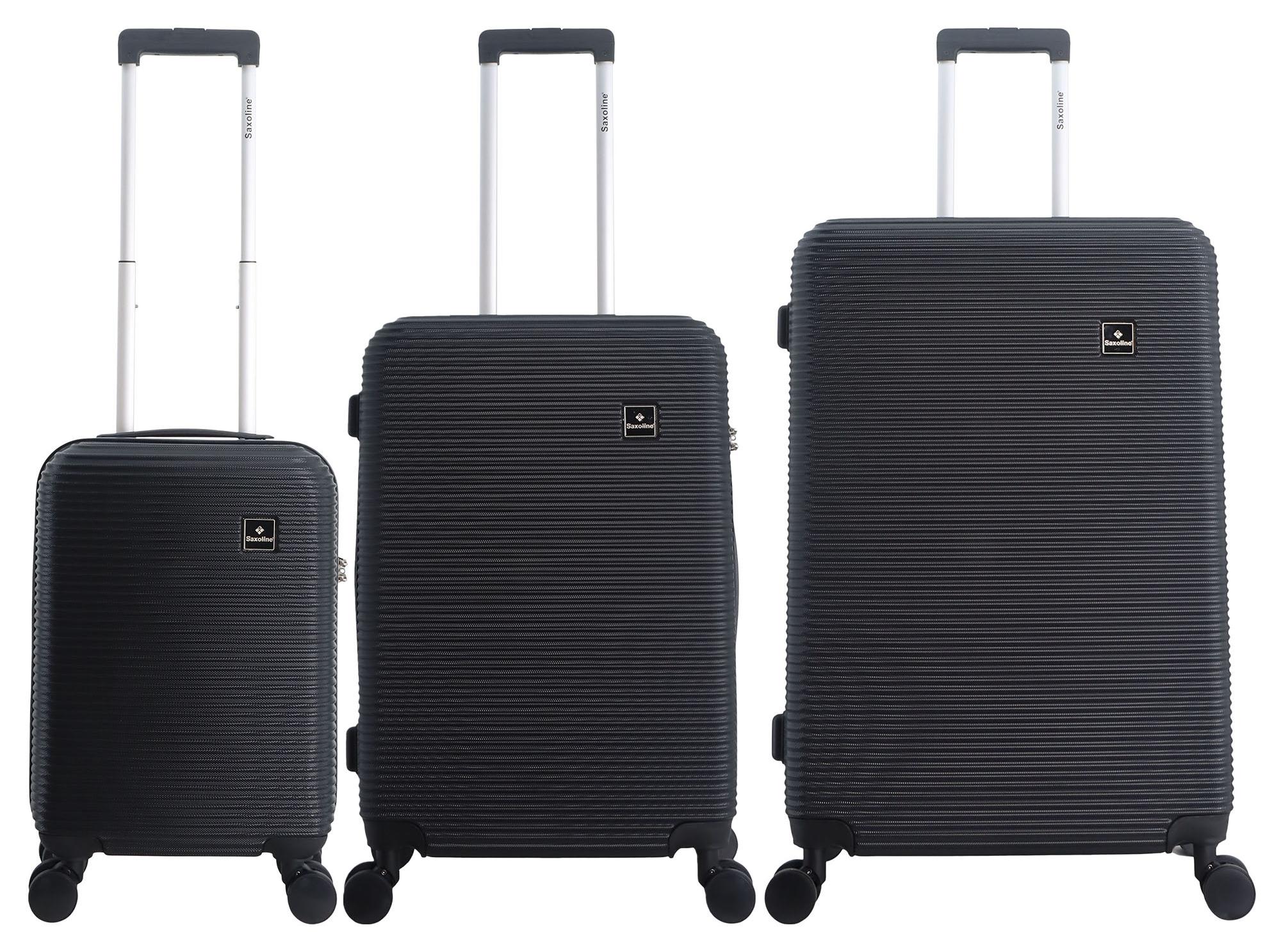 Saxoline Koffer-Set Twist mit Teleskopgriff und TSA-Schloss Black One Size