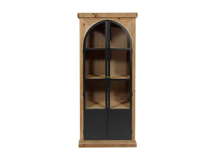 Vitrine en bois recyclé et métal Garance
