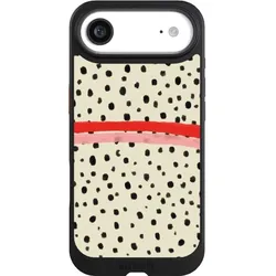 Nivocase Hülle für Apple iPhone Air Handyhülle NIVOcore Case Schwarz Kunst Punkte Streifen (Apple iPhone Air), Smartphone Hülle, Schwarz