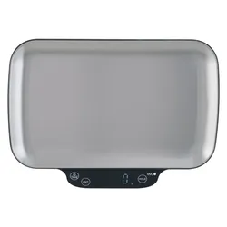 Eva professionelle Küchenwaage Edelstahl 18/10 + led 15kg 1g