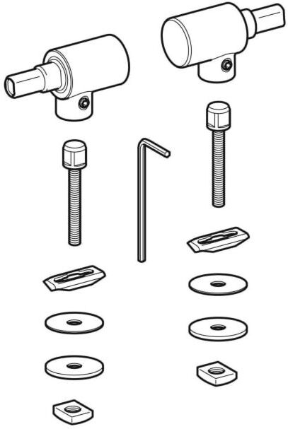 Geberit Ersatz Edelstahlscharniere 598114000 zu WC Sitz Joly 571005000  vor BJ 03/2014