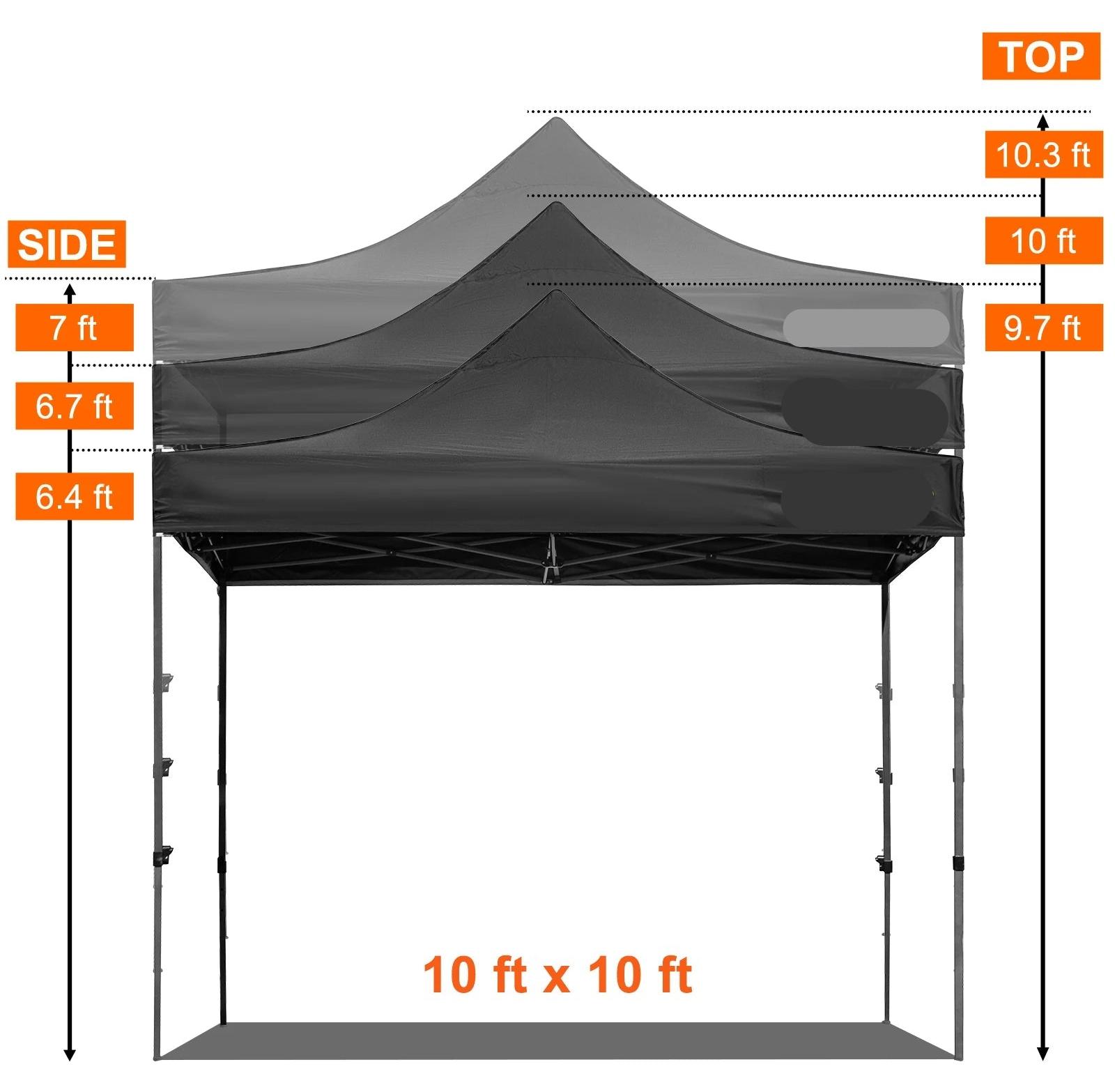 Markisenzeltdach - Zelt - Pop-up-Zelt - Partyzelt - Pavillon - 3x3 Meter - Partyzelte - Wasserdicht & UV-Schutz