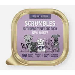 Scrumbles Getreidefreies Nassfutter für Hunde mit Truthahn 150 g