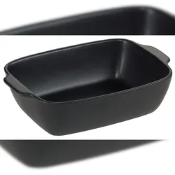METRO PROFESSIONAL Rechteckige Auflaufform, Steinzeug, 40 x 25 x 8 cm, schwarz