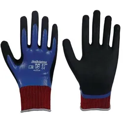 Leipold, Schutzhandschuhe, Handschuhe Solidstar Nitril Grip Complete 1462 Grösse 9 blau EN420+EN388 PSA-Kategorie II (9)